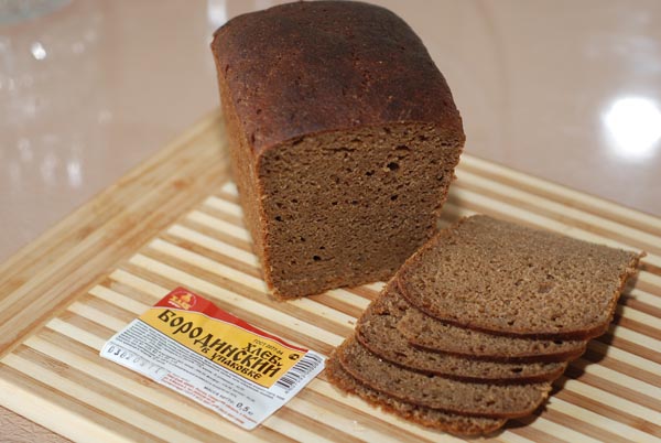 Хлеб бородинский в упаковке производства Сызрань